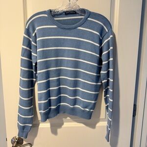 Brandy Melville Striped Blue & White Sweater